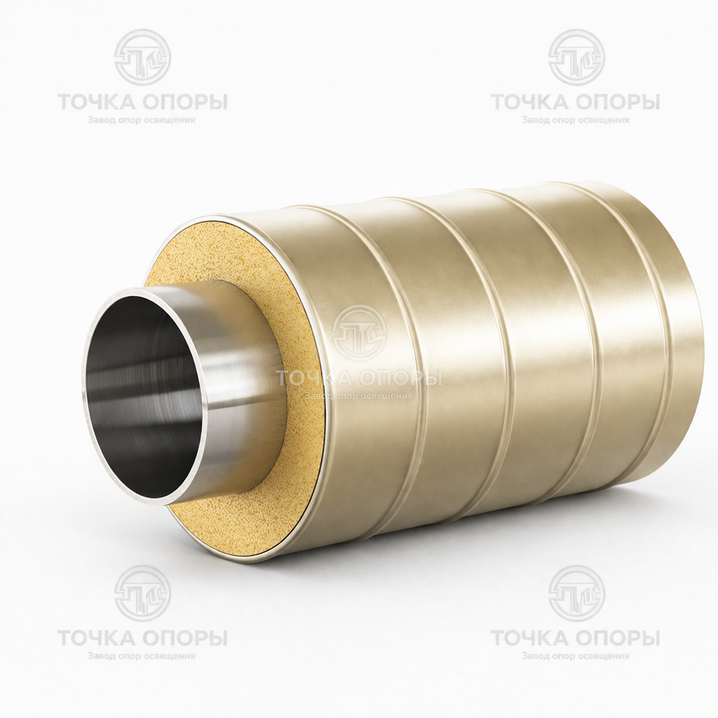 Труба ППУ стальная оболочка 675х530х7 мм ГОСТ 30732-2006