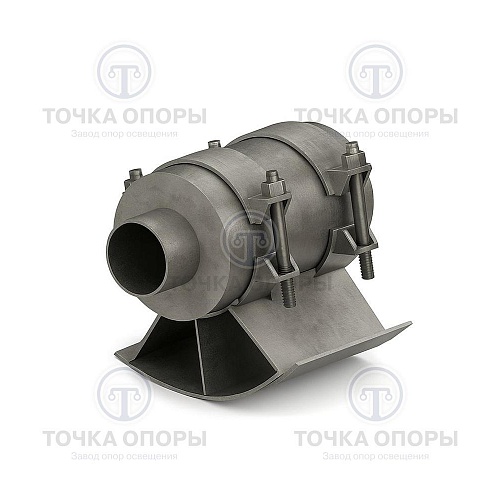 Опора скользящая бугельная для трубопроводов в ППМ изоляции для прокладки в стальном футляре ОПБ Ф ППМИ